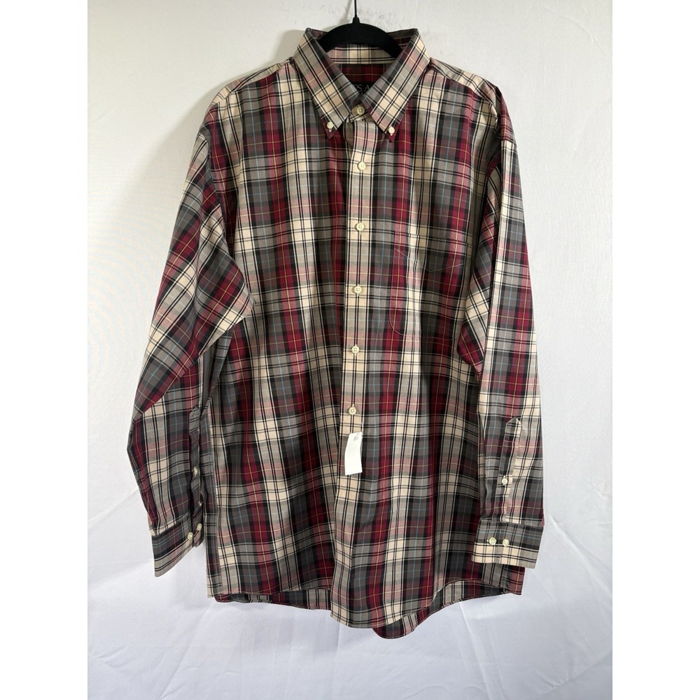 Jos. A. Bank shirt size L plaid long sleeves new